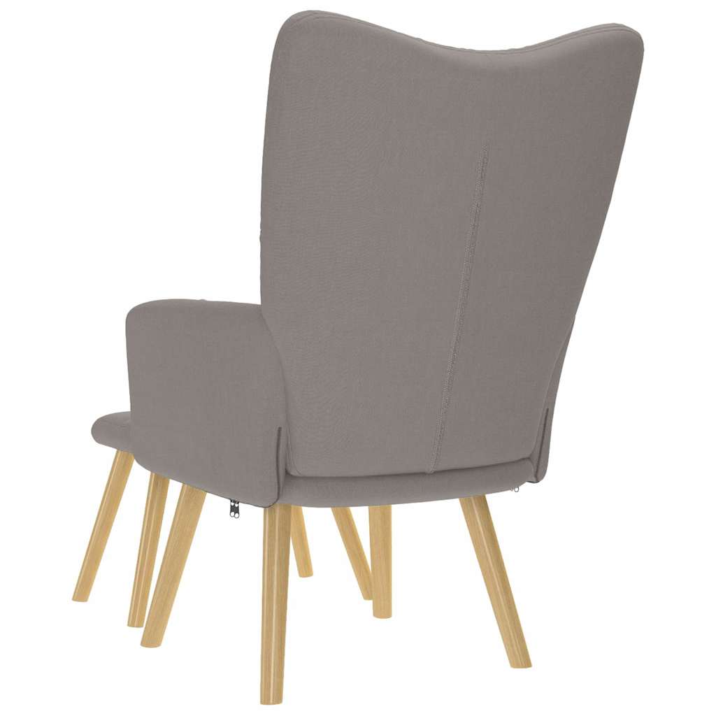 vidaXL Fauteuil relax avec repose-pieds taupe tissu