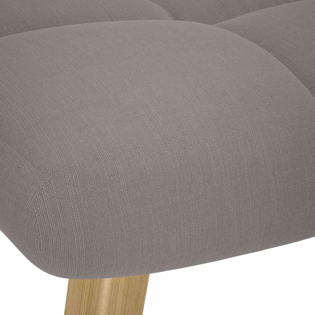 vidaXL Fauteuil relax avec repose-pieds taupe tissu