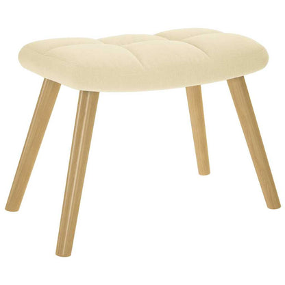 vidaXL Fauteuil relax avec repose-pieds en tissu crème