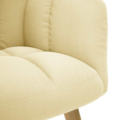 vidaXL Fauteuil relax avec repose-pieds en tissu crème