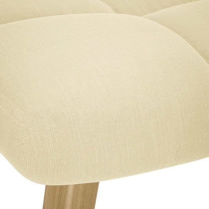 vidaXL Fauteuil relax avec repose-pieds en tissu crème