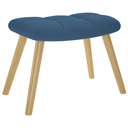 vidaXL Fauteuil relax avec repose-pieds Tissu bleu