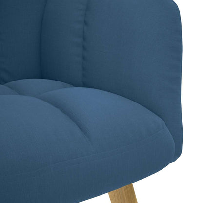 vidaXL Fauteuil relax avec repose-pieds Tissu bleu