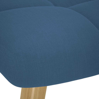 vidaXL Fauteuil relax avec repose-pieds Tissu bleu