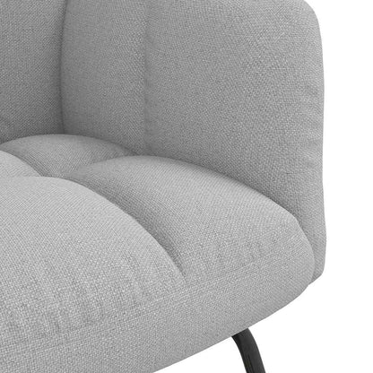 Schaukelstuhl mit Fußhocker Wolkengrauer Stoff