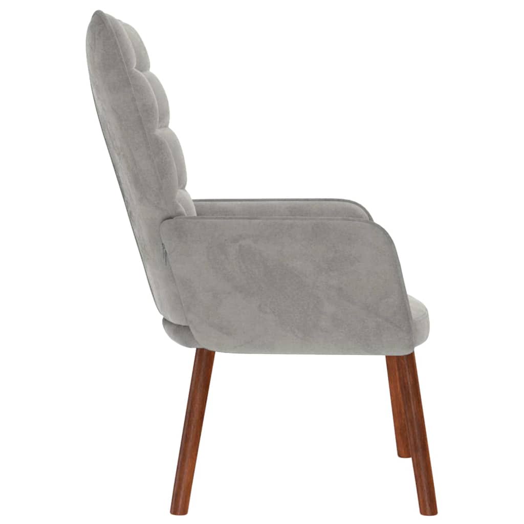 vidaXL Fauteuil de relaxation gris clair velours