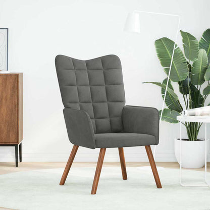 vidaXL Fauteuil relax Gris foncé Velours