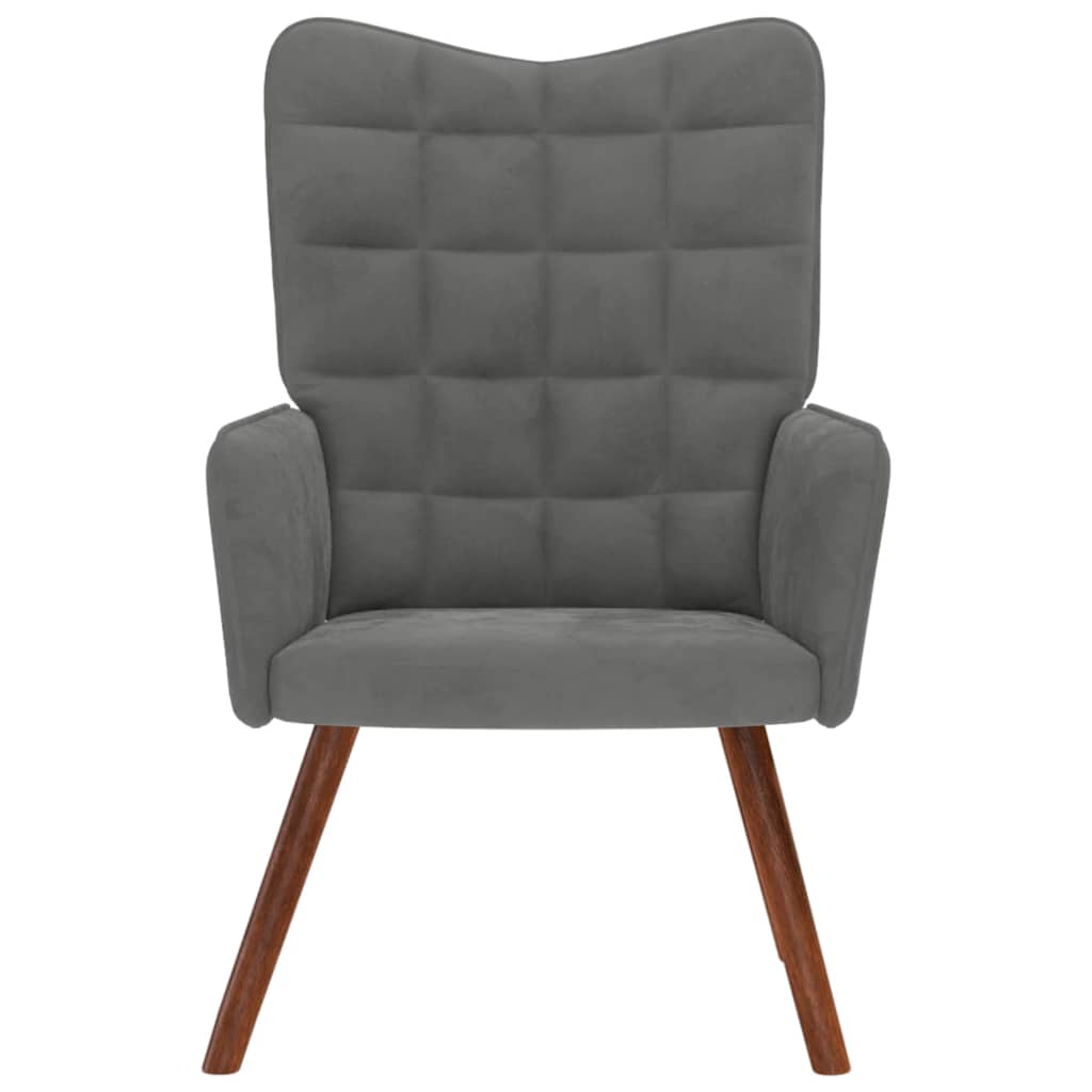 vidaXL Fauteuil relax Gris foncé Velours