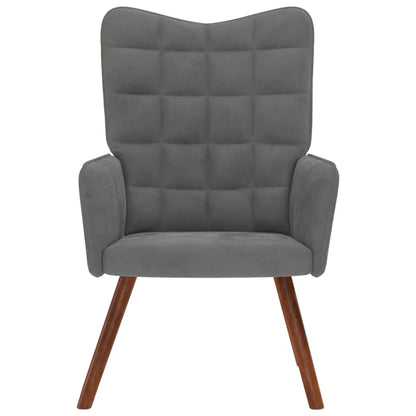 vidaXL Fauteuil relax Gris foncé Velours