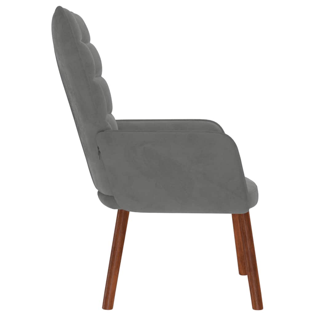 vidaXL Fauteuil relax Gris foncé Velours