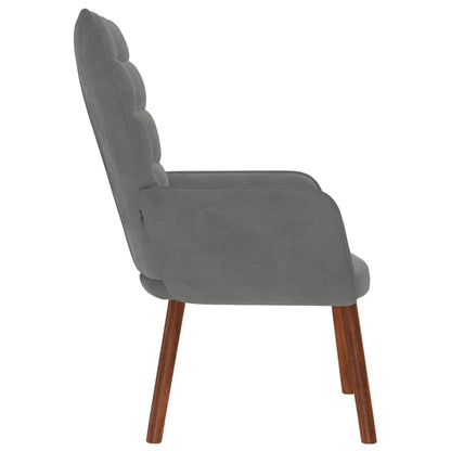 vidaXL Fauteuil relax Gris foncé Velours