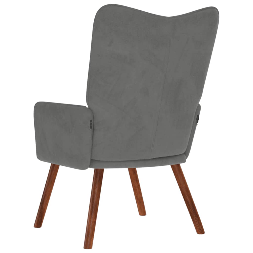 vidaXL Fauteuil relax Gris foncé Velours