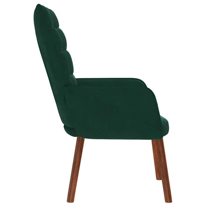 vidaXL Fauteuil relax vert foncé velours