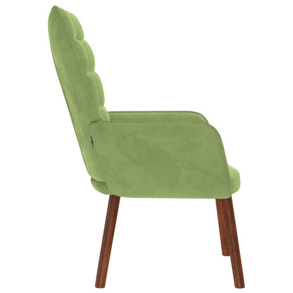 vidaXL Fauteuil relax vert clair velours