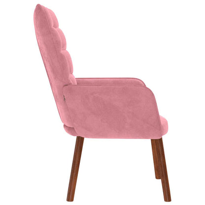 vidaXL Fauteuil de relaxation en velours rose