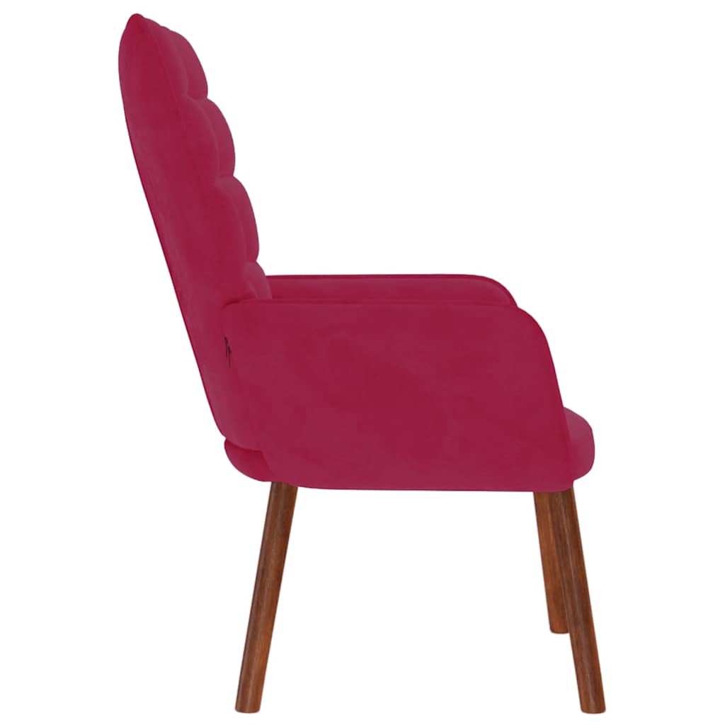 vidaXL Relaxsessel Weinrot Samt