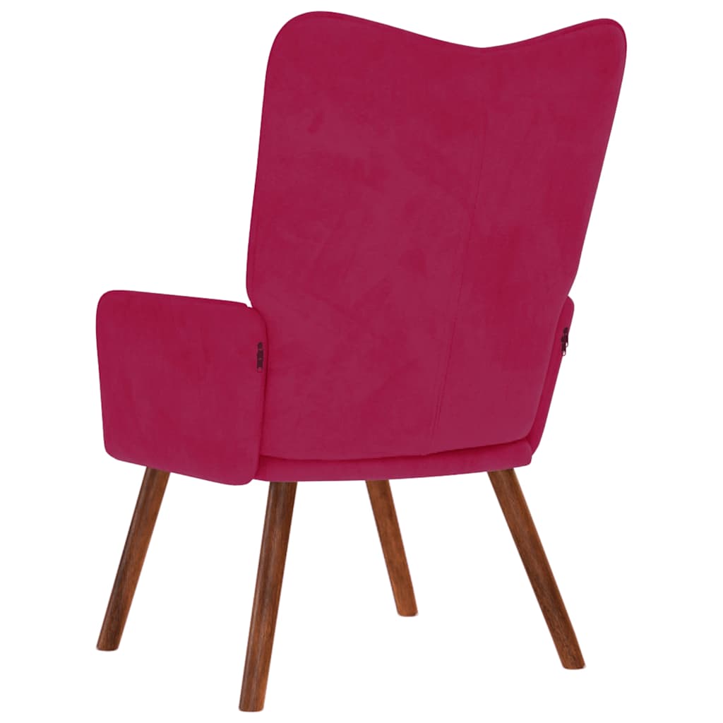 vidaXL Relaxsessel Weinrot Samt