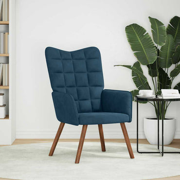 vidaXL Relaxsessel Blau Samt