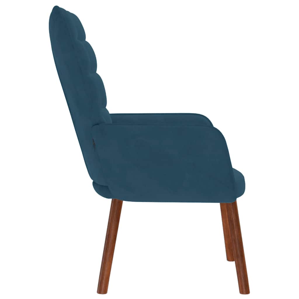 vidaXL Relaxsessel Blau Samt