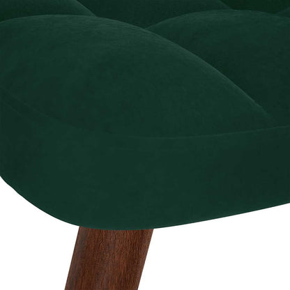 vidaXL Relaxsessel mit Hocker Dunkelgrün Samt