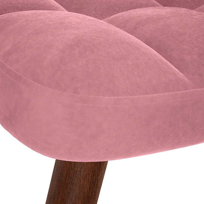 vidaXL Relaxsessel mit Hocker Rosa Samt