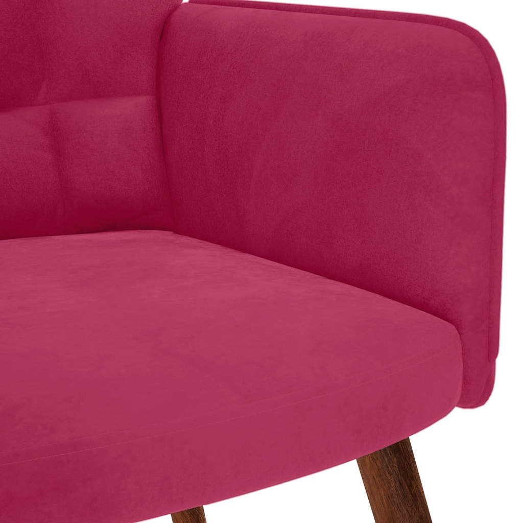 vidaXL Relaxsessel mit Hocker Weinrot Samt