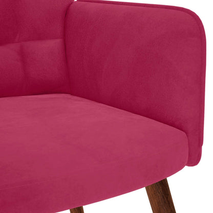 vidaXL Relaxsessel mit Hocker Weinrot Samt