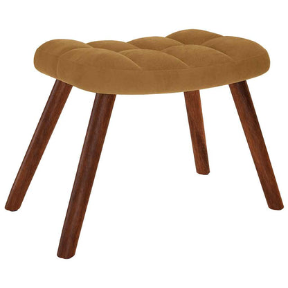 vidaXL Relaxsessel mit Hocker Braun Samt