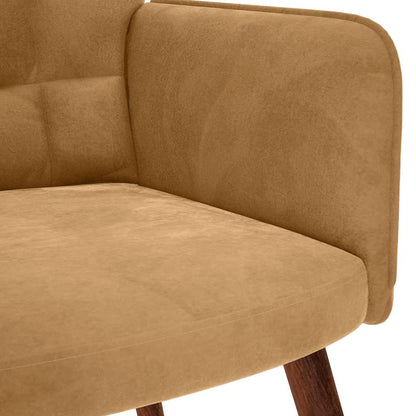 vidaXL Relaxsessel mit Hocker Braun Samt
