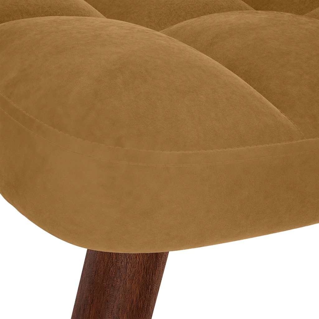 vidaXL Relaxsessel mit Hocker Braun Samt