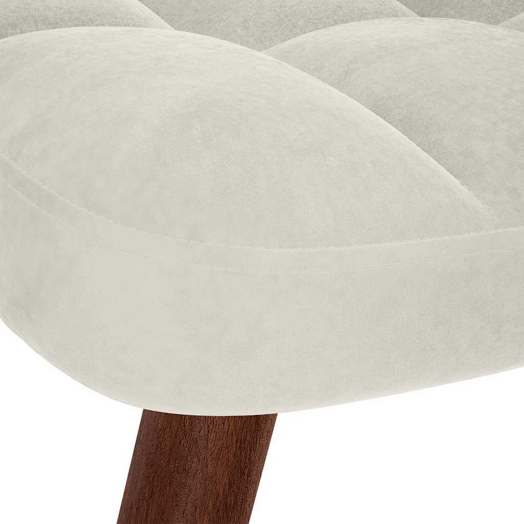 Relaxsessel mit Hocker Creme Samt