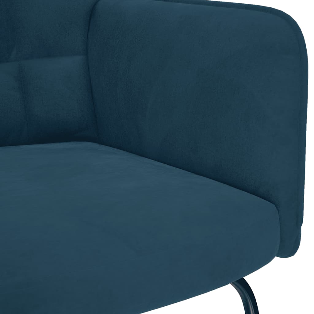 Schaukelstuhl Blau Samt