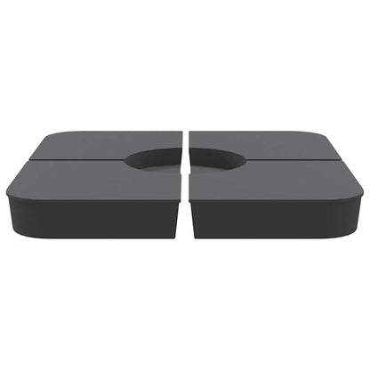 4-tlg. Kreuzfuß-Schirmständer-Set 100 kg PP