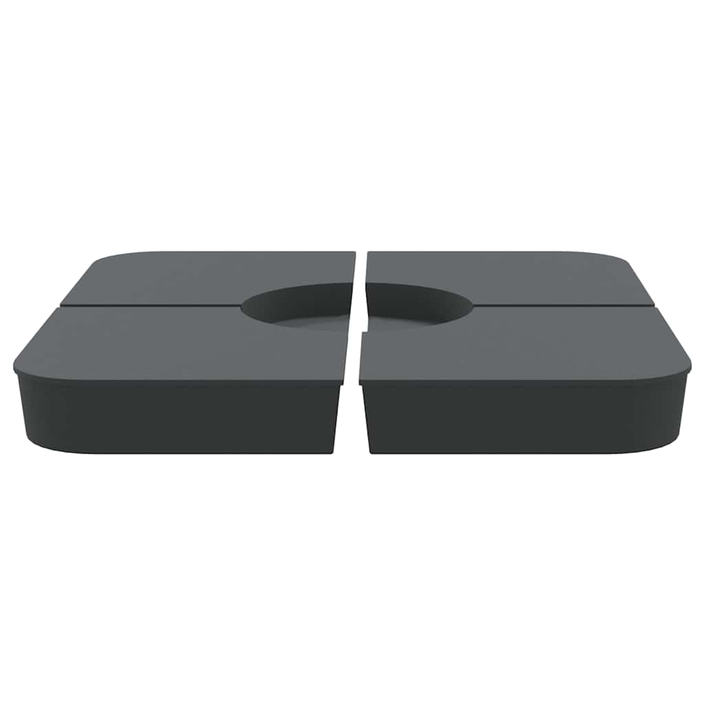 vidaXL 4-tlg. Kreuzfuß-Schirmständer-Set 100 kg PP