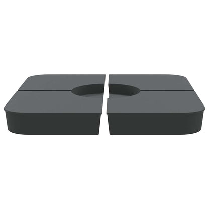 vidaXL 4-tlg. Kreuzfuß-Schirmständer-Set 100 kg PP