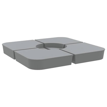 vidaXL 4-tlg. Kreuzfuß-Schirmständer-Set 100 kg PP