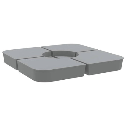 vidaXL 4-tlg. Kreuzfuß-Schirmständer-Set 100 kg PP