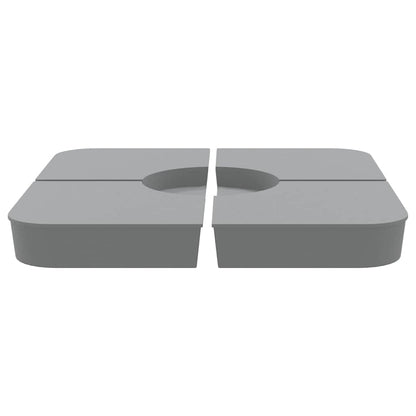 vidaXL 4-tlg. Kreuzfuß-Schirmständer-Set 100 kg PP