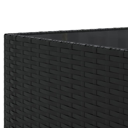 vidaXL Salon de jardin 7 pièces avec coussins Noir Résine tressée
