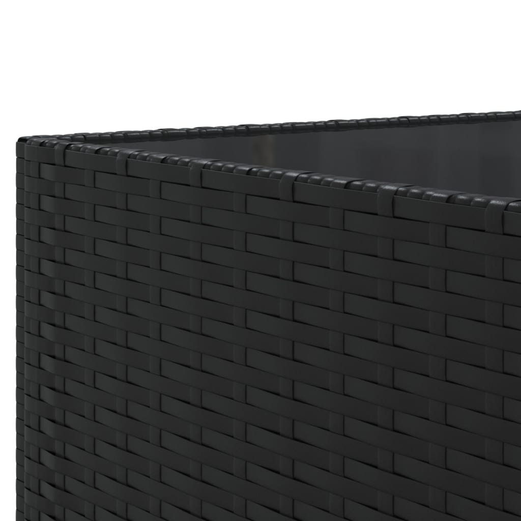 vidaXL 8-tlg. Garten-Lounge-Set mit Kissen Schwarz Poly Rattan