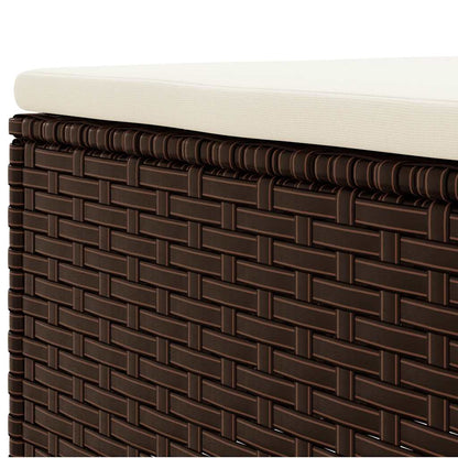 vidaXL 4-tlg. Garten-Lounge-Set mit Kissen Braun Poly Rattan