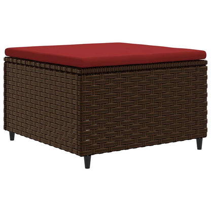 vidaXL 4-tlg. Garten-Lounge-Set mit Kissen Braun Poly Rattan