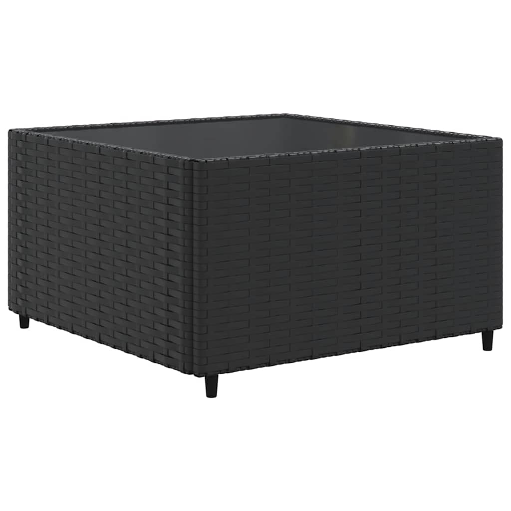 vidaXL Salon de jardin 6 pcs avec coussins résine tressée noir