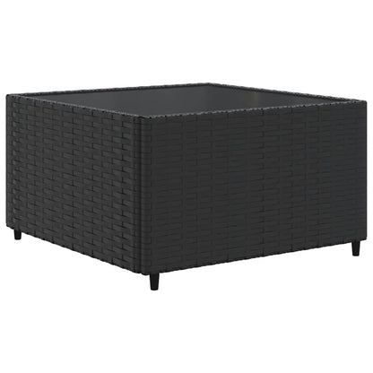 vidaXL Salon de jardin 6 pcs avec coussins résine tressée noir