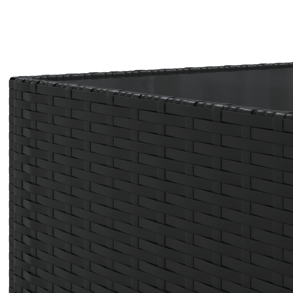 vidaXL Salon de jardin 6 pcs avec coussins résine tressée noir