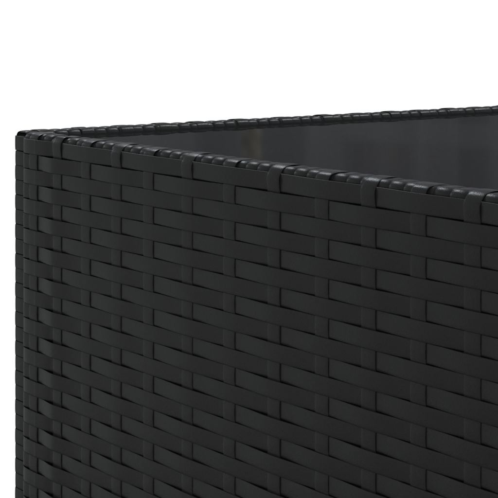 vidaXL Salon de jardin 6 pcs avec coussins résine tressée noir