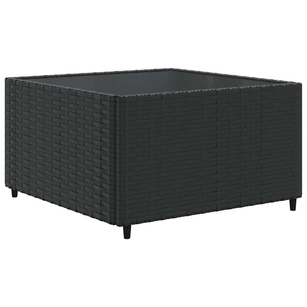 vidaXL Salon de jardin 9 pcs avec coussins Noir Résine tressée