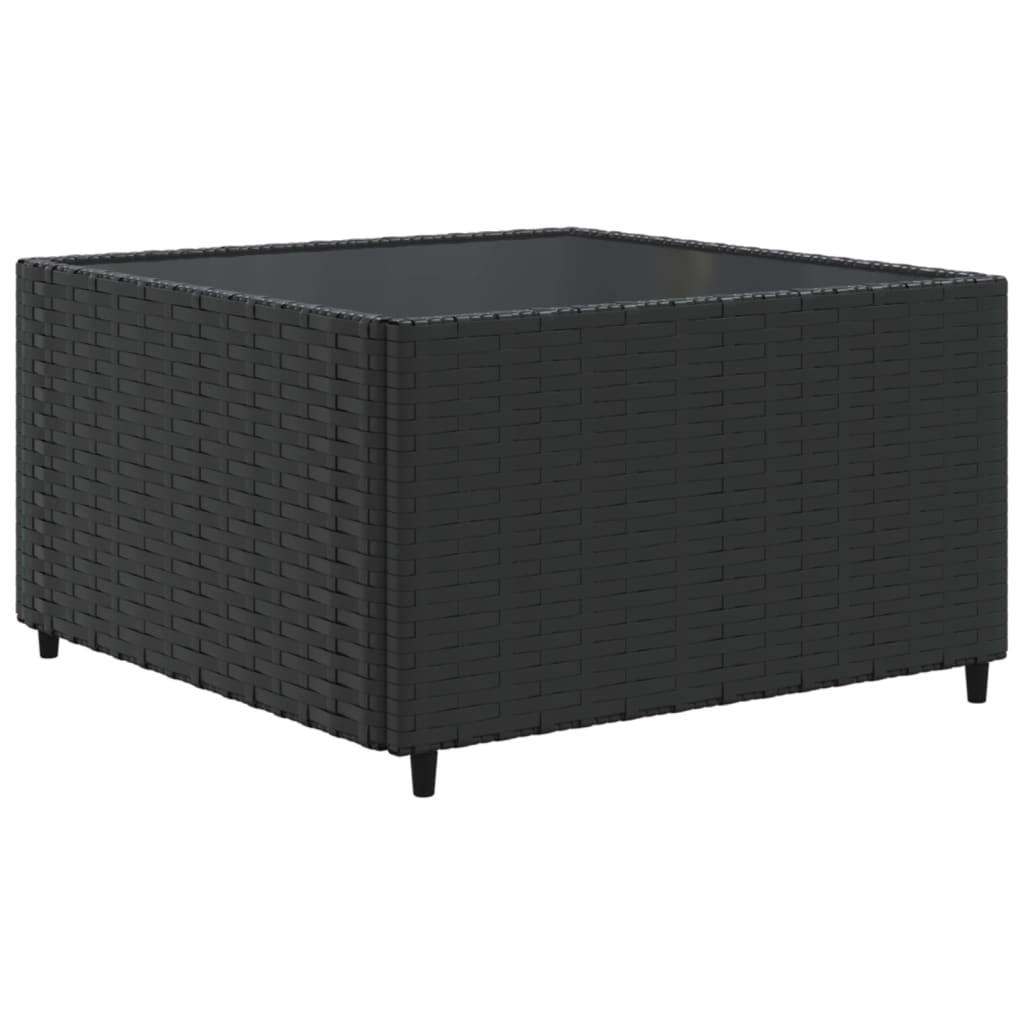 vidaXL 10-tlg. Garten-Lounge-Set mit Kissen Schwarz Poly Rattan