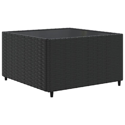 vidaXL 10-tlg. Garten-Lounge-Set mit Kissen Schwarz Poly Rattan