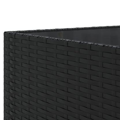 vidaXL 10-tlg. Garten-Lounge-Set mit Kissen Schwarz Poly Rattan